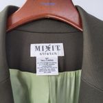 Mixit Longline Jacket Womens 12 Tall Green Stretch Notch Lapel Back Slit Career Photo 1