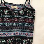 Hollister  Pink Navy ? Blue Elephant Animal Geo Striped Boho Sleeveless Tank Top Photo 3