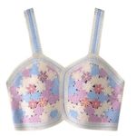 Vestique  Crochet Knit Crop Tank Top Pastel Patchwork Boho Festival Retro Sz M/L Photo 0