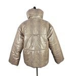 Nanushka Hide Jacket Vegan Leather Puffer Coat Brown Photo 4