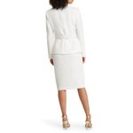 TAHARI Belted Jacket with Pencil Skirt Set in Ivory Size US 6 White Photo 7