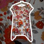 Original One of a kind Handmade Floral Cap Sleeve Linen cotton Tunic Dress M Size M Photo 2