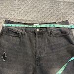 Simple Society  jeans size 13/31 black button up frayed edges high rise NWOT Photo 2