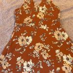 Forever 21 Orange Floral Dress Photo 1