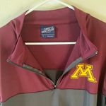 🛍️Minnesota Gophers Maroon and Grey 1/4 Zip Size Large Red Photo 1