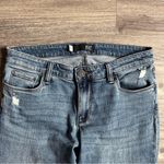 Kut From The Kloth  Blue Straight Leg Jeans with Distressed Details Photo 1