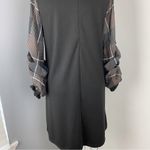 Women's Color Block Asymmetrical Knit Sweater Dress Beige & Black Size L Photo 5