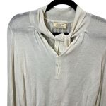 Anthropologie Moulinette Soeurs Wool Sweater Small Cream Tie Neck Pullover Photo 3