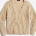 J.Crew Ribbed V-neck beach sweater Photo 0