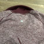 Lululemon Always Alert 1/2 Zip Cropped Long Sleeve Top Heathered Garnet Size 4 Photo 4