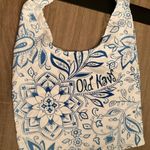 Old Navy Fabric sling reusable bag: blue shades and white design Photo 0
