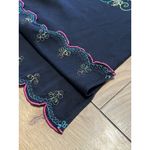 Berek Womens Size Large Flowered Shirt Long Sleeve Beaded‎ Black Photo 6