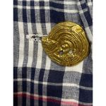 Alix of Bohemia Kefa Plaid Jacket size M NWT Cotton Cropped White/Navy/Red White Size M Photo 4