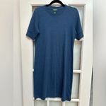 Ralph Lauren Lauren  Dark Teal Sheath Stretchy Bodycon Dress Size L Large Petite Photo 6