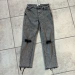 RSQ Distressed High Rise Straight Leg Black Denim Jeans SIZE 25 Photo 1
