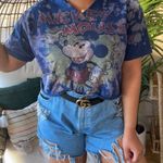 Disney Mickey Mouse Custom One Of A Kind Reverse Dyed Bleach Washed Graphic Tee Photo 0