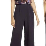 Julia Jordan Chiffon Floral Jumpsuit Wide Leg Trouser Pants Outfit Size 6 Womens Photo 0