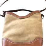 b.o.c. Born Brown Leather Shoulder Bucket Bag Zip Top Large Outer Pocket 10X10 Photo 3