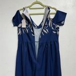 Made With Love Navy Floral Cold Shoulder Wide Leg Jumpsuit Sz M NWT Blue Size M Photo 9