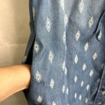 Max jeans NWT Tencel Sleeveless Denim Dress Diamond Pattern Size Small Photo 5