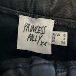 Princess Polly  Faux Leather Black Pants Straight Leg Size 4 Photo 4