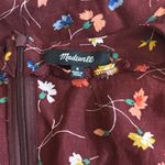 Madewell Allie Deep Plum Button Front Romper Painted Carnations Sz 0 LN Photo 6