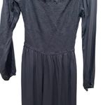 Hollister  Smocked Long Sleeve Jumpsuit Solid Black Women’s Size Medium Photo 3