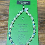 Kate Spade  Clear and Pearl Beaded Phone Charm Photo 0
