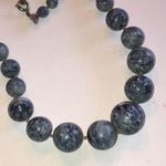 Vintage Blue & Off White Beaded Boho Necklace Photo 2