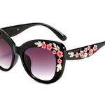 Chic Cat Tortoise Shell Sunglasses Fairmarry Pink Roses Brown Photo 0