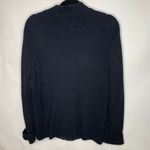 Black Zip Front Sweater Cardigan Quilted Front Sz Large? Photo 1