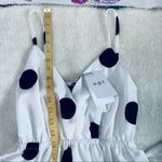 O.P.T. White and‎ Black Polka Dot Tiered Midi Dress Photo 4