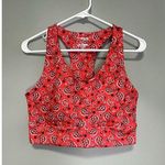 Bebe Sports Bra Sz L Athletic Racerback Logo Bandana Style Photo 0