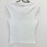 J.Crew Squareneck Cap Sleeve Top Stretch Cotton Blend White Fitted Medium NWT Photo 6