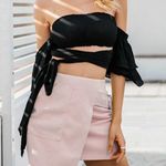 Boutique Pink Asymmetric Wrap Skirt Photo 0