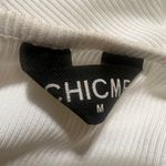 Chicme White Ribbed Zip Up Tunic Top Photo 6