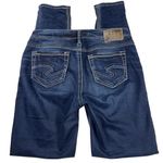 Silver Jeans Suki High Super Skinny Dark Wash White Stitch 29 Waist/31 Inseam Blue Photo 1