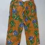 Lauren Ralph Lauren Pants Women Crop Floral Multicolor All Over Print Size 14W Orange Photo 1