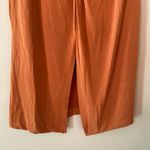 Anthropologie  Orange Rust Midi Skirt Slit Stretchy Boho Women's size Medium Photo 3