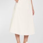 Moncler  Cotton A-Line Midi Skirt with Pockets, Size 42 New w/Tag Retail $505 Photo 2