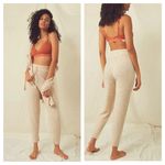 Free People Intimately Around the Clock Oatmeal Ribbed Knit Jogger XS Cozy Photo 6
