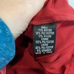 Adrianna Papell Red Deep V Neck Ruffle Skirt Off Shoulder Dress Photo 5