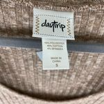 Daytrip NWT Tan Scoop Neck Long Sleeve Ribbed Knit Lightweight Dress Size S Photo 3