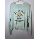Parks Project  Womens Green Long Sleeve Boxy Tee Sz M Zion Canyoneering NWT READ Photo 1