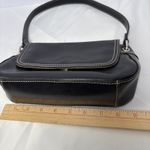 Villager Vintage By Liz Claiborne Black Leather Shoulder Bag Small Purse Photo 8