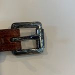 Calvin Klein Vintage  Lizard Embossed Women’s Small Medium Brown Leather Belt Photo 2