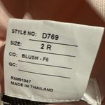 Alfred Sung  Blush High Neck Satin Knee Length Sleeveless Cocktail Dress Size 2 Photo 6