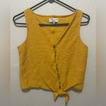 Madewell  Texture & Thread Mustard Tie-Front Tank Top Size Medium Photo 1
