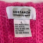 Sostanza Contemporary Apparel Vintage Hot Pink Mohair Acrylic Oversized Sweater Photo 4
