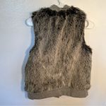 Three Dots  Faux Fur Vest Gray Photo 8